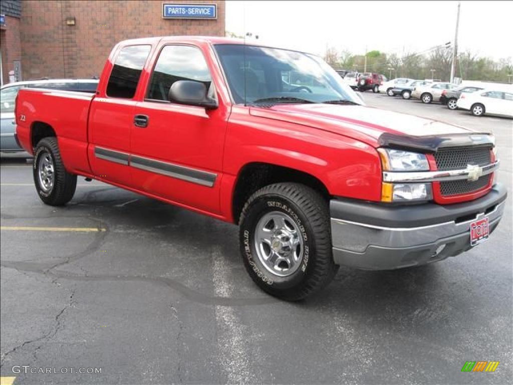 2003 Silverado 1500 LS Extended Cab 4x4 - Victory Red / Dark Charcoal photo #6
