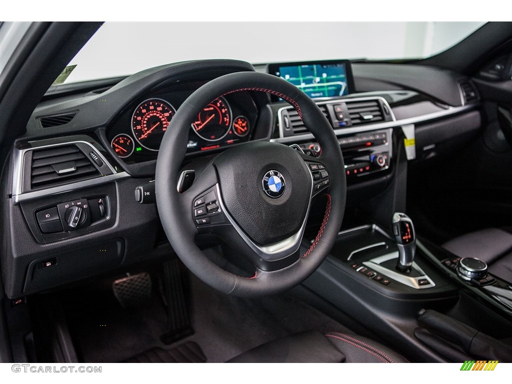 2017 BMW 3 Series 330e iPerfomance Sedan Black Dashboard Photo #115972768
