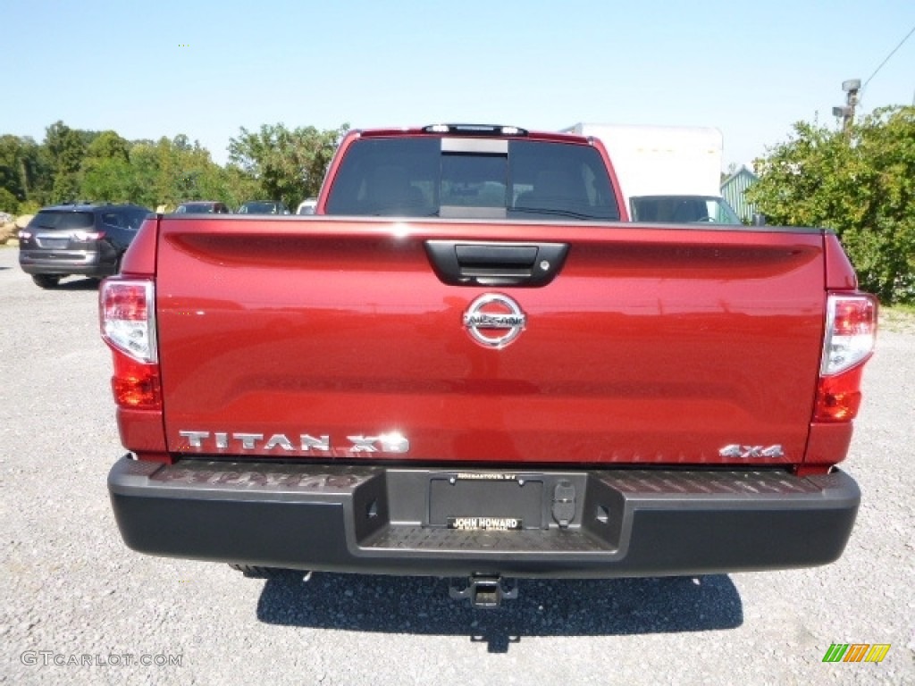 2017 TITAN XD S Crew Cab 4x4 - Cayenne Red / Beige photo #9