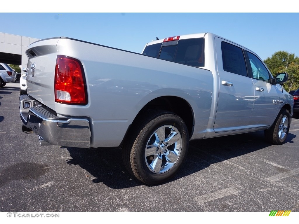 2017 1500 Big Horn Crew Cab - Bright Silver Metallic / Black/Diesel Gray photo #3
