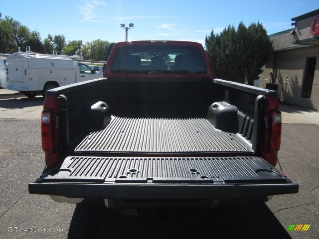 2011 F250 Super Duty XL Crew Cab 4x4 - Vermillion Red / Steel Gray photo #9