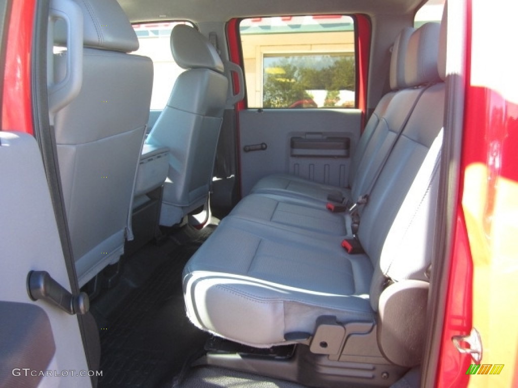 2011 F250 Super Duty XL Crew Cab 4x4 - Vermillion Red / Steel Gray photo #13