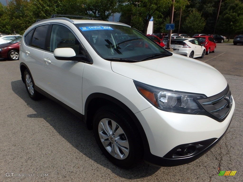 2014 CR-V EX AWD - White Diamond Pearl / Beige photo #7