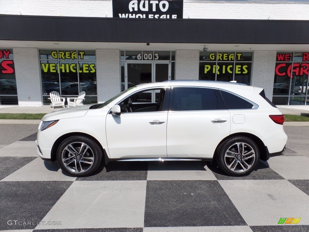 2017 MDX Advance SH-AWD - White Diamond Pearl / Parchment photo #1