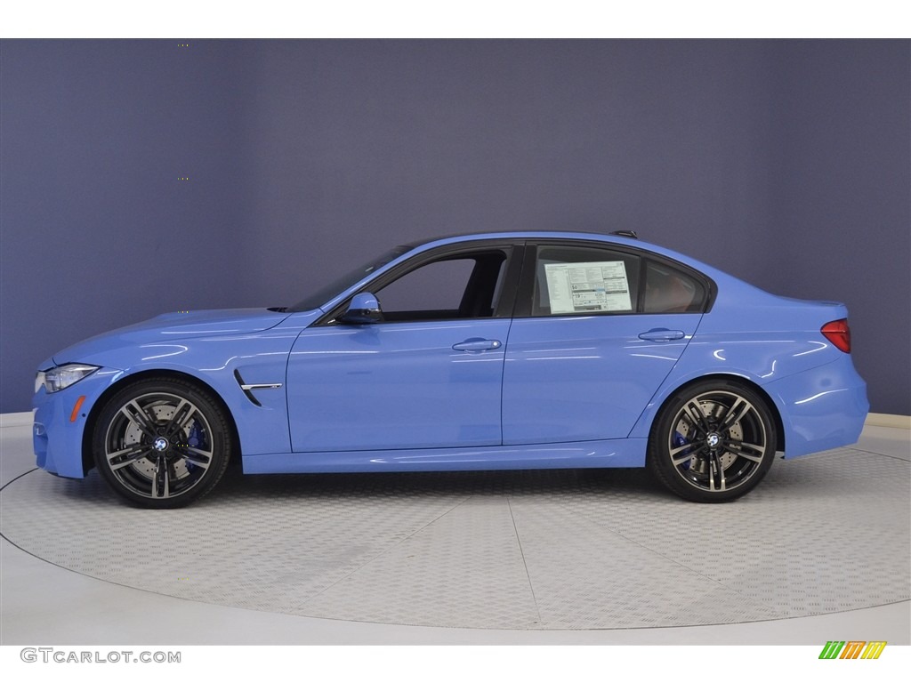 Yas Marina Blue Metallic 2017 BMW M3 Sedan Exterior Photo #115984616