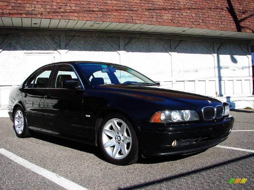 2002 5 Series 525i Sedan - Jet Black / Black photo #2