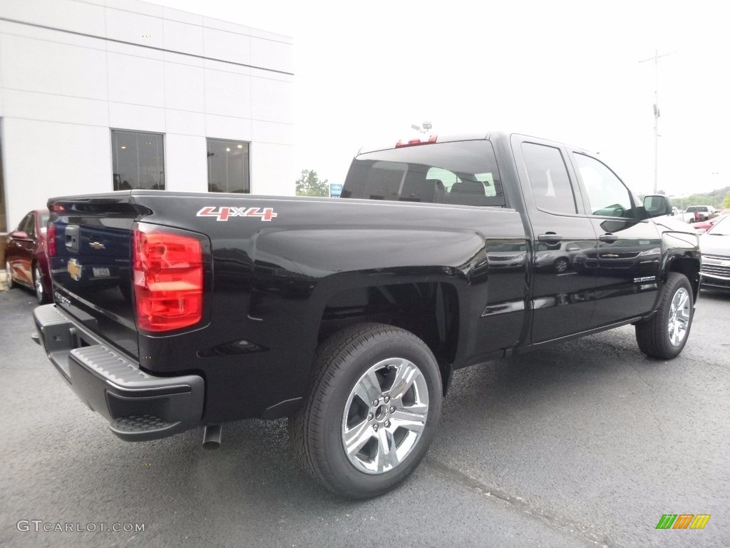 2017 Silverado 1500 Custom Double Cab 4x4 - Black / Dark Ash/Jet Black photo #6