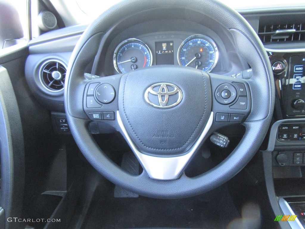 2017 Toyota Corolla XLE Black Steering Wheel Photo #115988675