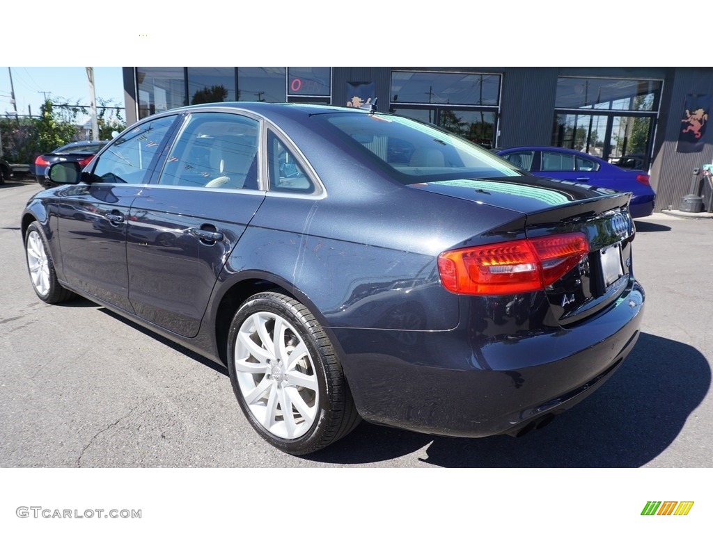 2013 A4 2.0T quattro Sedan - Scuba Blue Metallic / Velvet Beige/Black photo #3