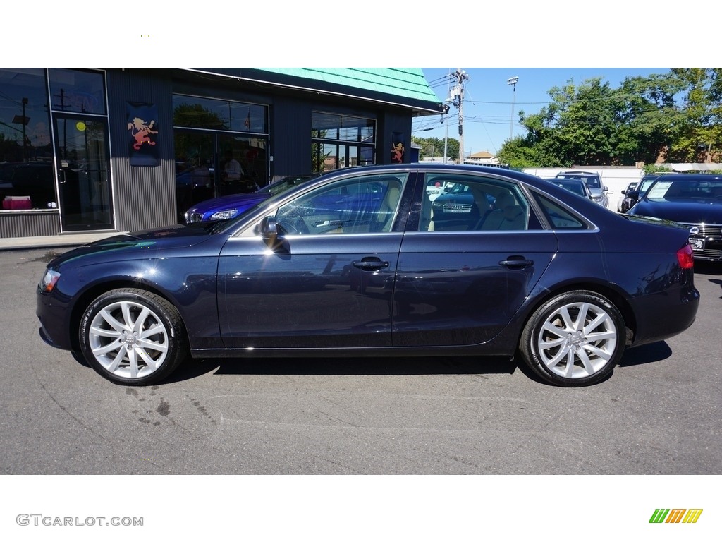 2013 A4 2.0T quattro Sedan - Scuba Blue Metallic / Velvet Beige/Black photo #10