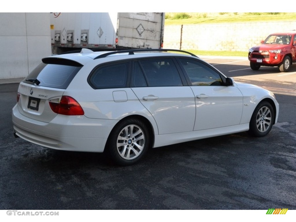 2007 3 Series 328xi Wagon - Alpine White / Grey photo #2