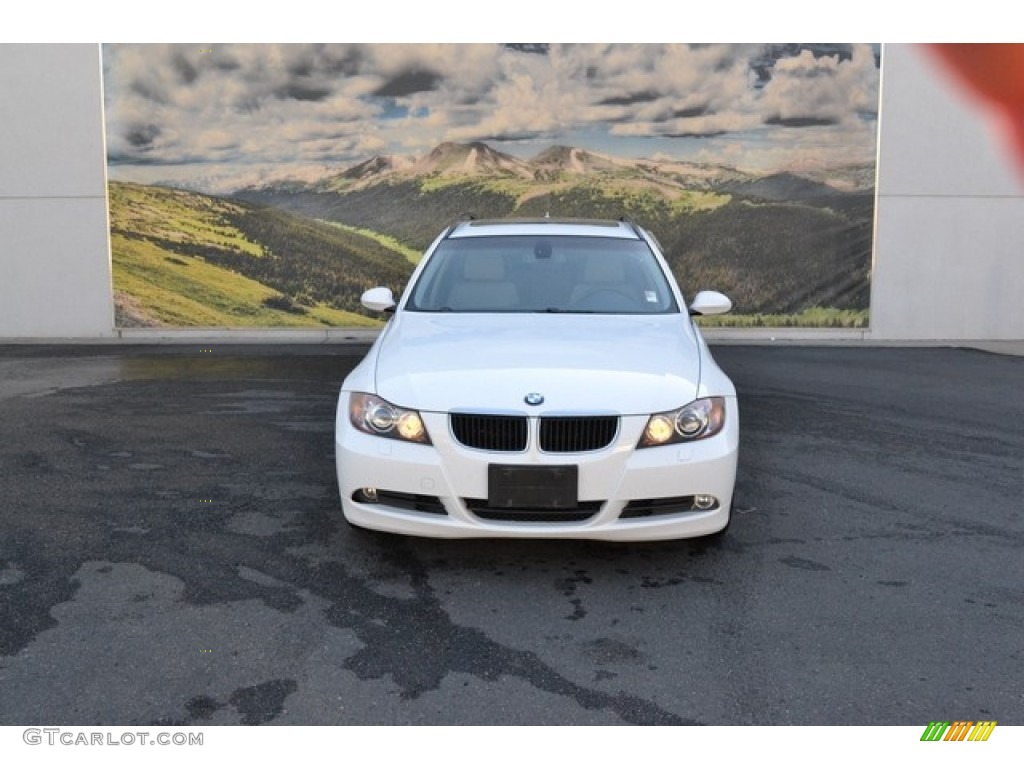 2007 3 Series 328xi Wagon - Alpine White / Grey photo #6