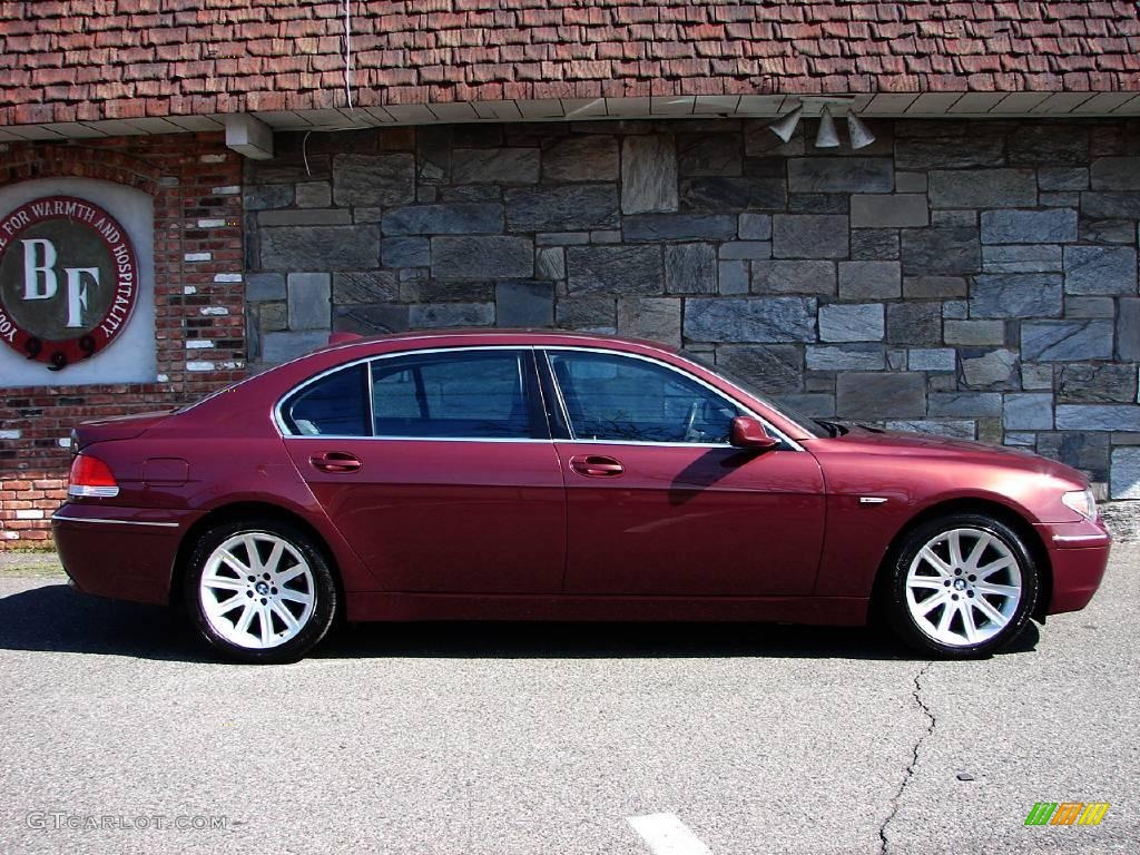 2005 7 Series 745Li Sedan - Chiaretto Red Metallic / Basalt Grey/Flannel Grey photo #4