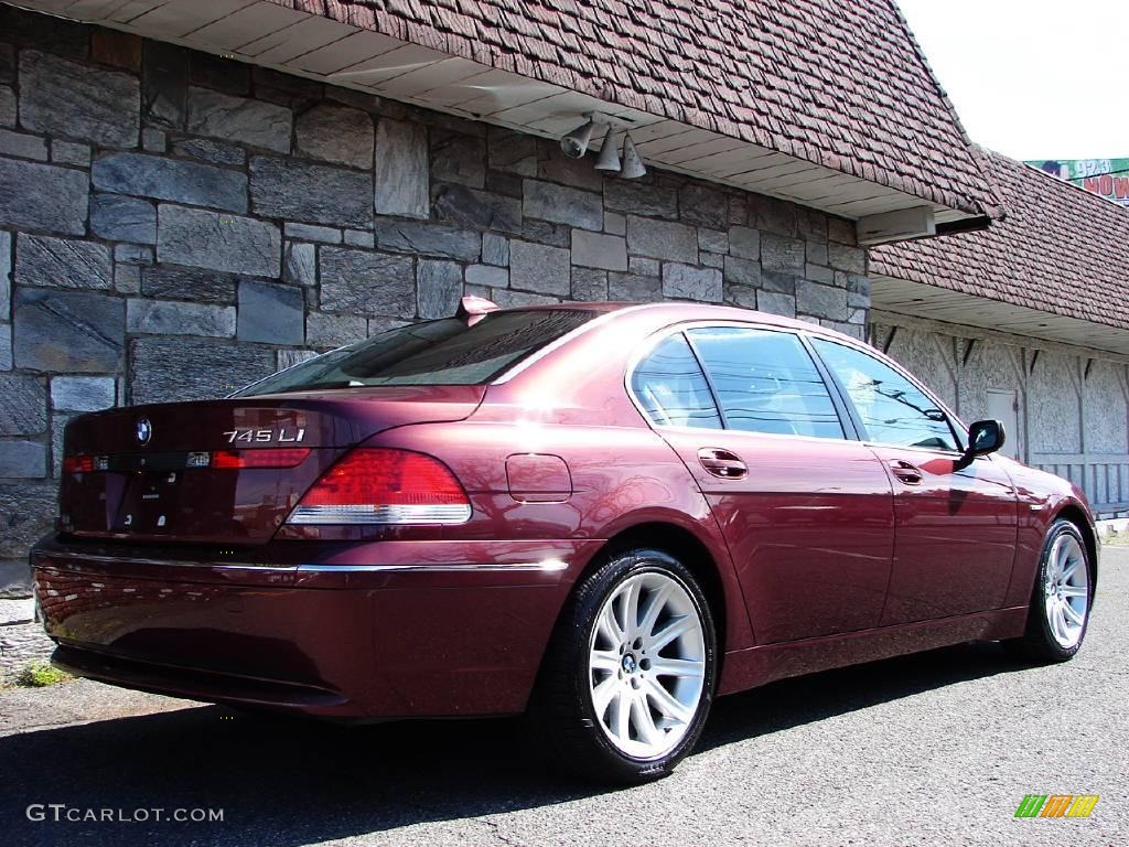 2005 7 Series 745Li Sedan - Chiaretto Red Metallic / Basalt Grey/Flannel Grey photo #5