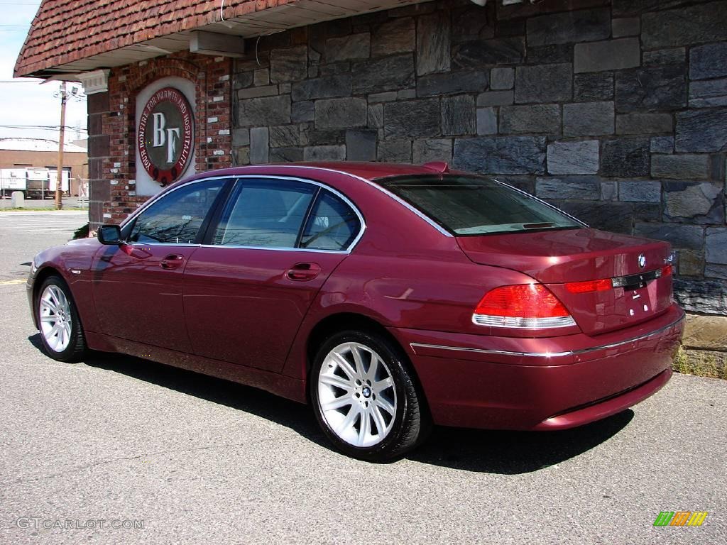 2005 7 Series 745Li Sedan - Chiaretto Red Metallic / Basalt Grey/Flannel Grey photo #9