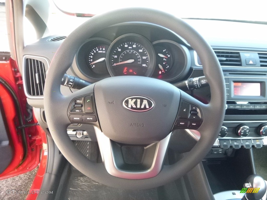 2017 Rio LX Sedan - Signal Red / Black photo #16