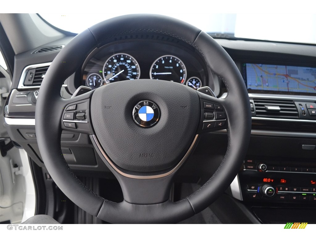 2017 BMW 5 Series 535i Gran Turismo Black Steering Wheel Photo #115997001