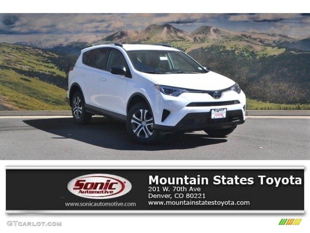 2017 RAV4 LE AWD - Super White / Black photo #1