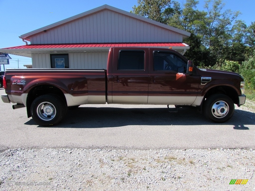 2008 F350 Super Duty King Ranch Crew Cab 4x4 Dually - Dark Copper Metallic / Chaparral Brown photo #2