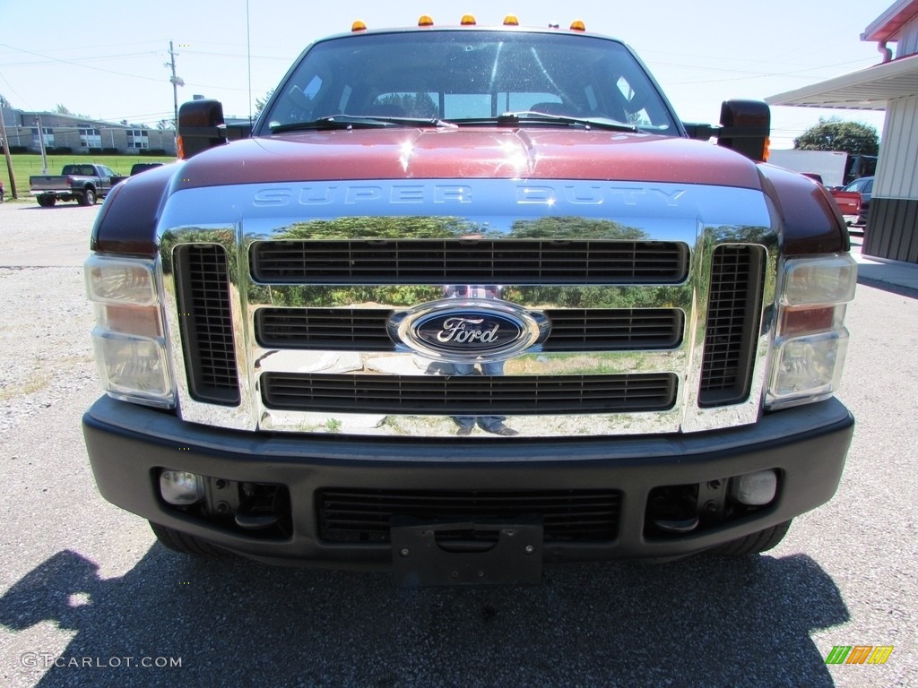 2008 F350 Super Duty King Ranch Crew Cab 4x4 Dually - Dark Copper Metallic / Chaparral Brown photo #3