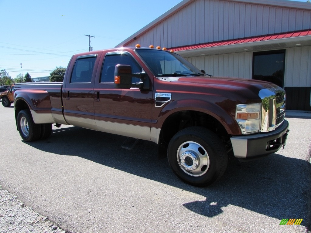 2008 F350 Super Duty King Ranch Crew Cab 4x4 Dually - Dark Copper Metallic / Chaparral Brown photo #7