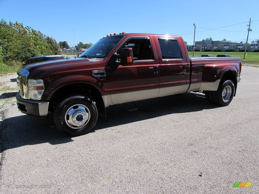2008 F350 Super Duty King Ranch Crew Cab 4x4 Dually - Dark Copper Metallic / Chaparral Brown photo #8