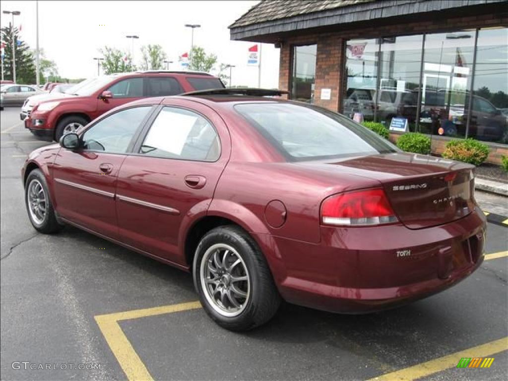 2002 Sebring LXi Sedan - Dark Garnet Red Pearl / Dark Slate Gray photo #3