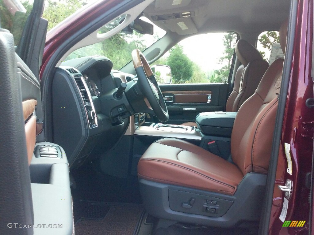 Black/Cattle Tan Interior 2017 Ram 3500 Laramie Longhorn Crew Cab 4x4 Dual Rear Wheel Photo #116005854