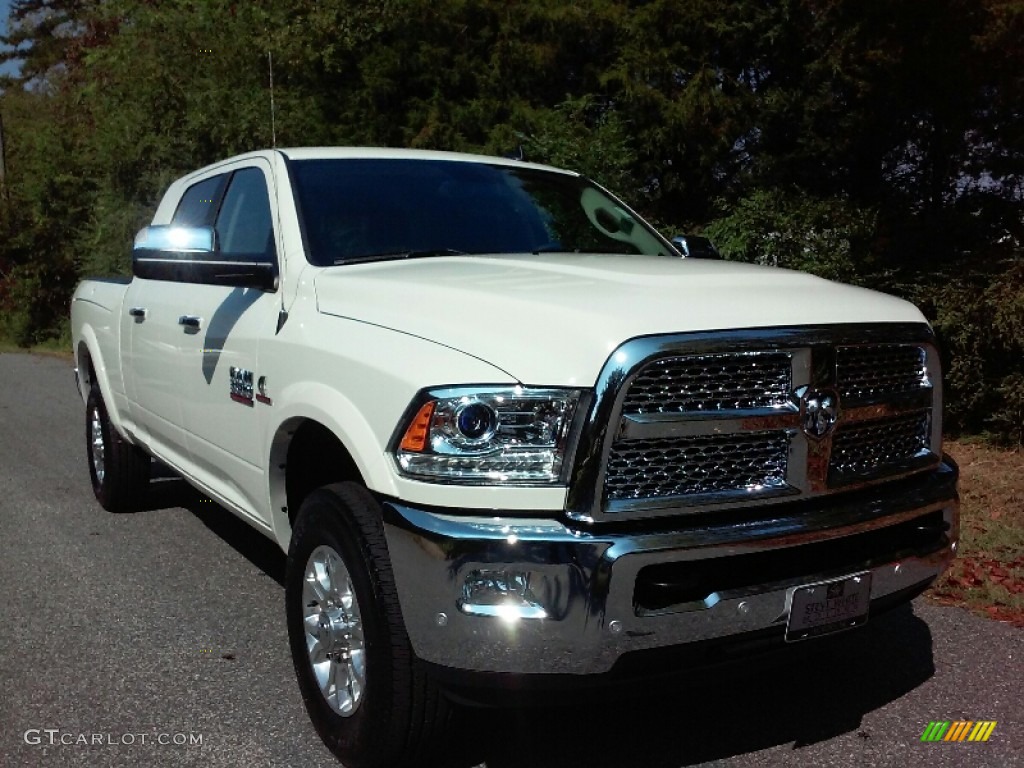 Pearl White 2017 Ram 3500 Laramie Mega Cab 4x4 Exterior Photo #116008473