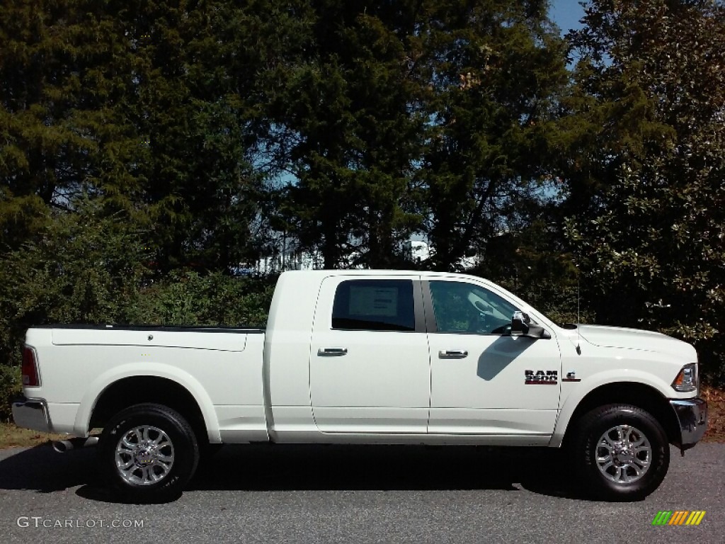 Pearl White 2017 Ram 3500 Laramie Mega Cab 4x4 Exterior Photo #116008500