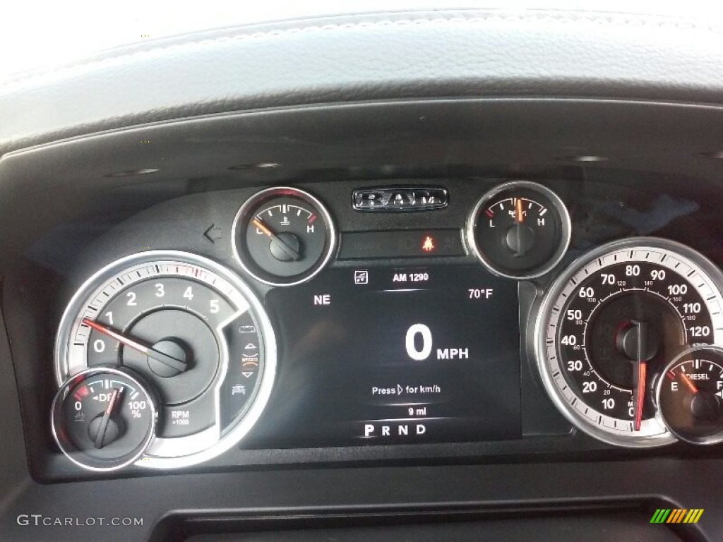 2017 Ram 3500 Laramie Mega Cab 4x4 Gauges Photo #116008791