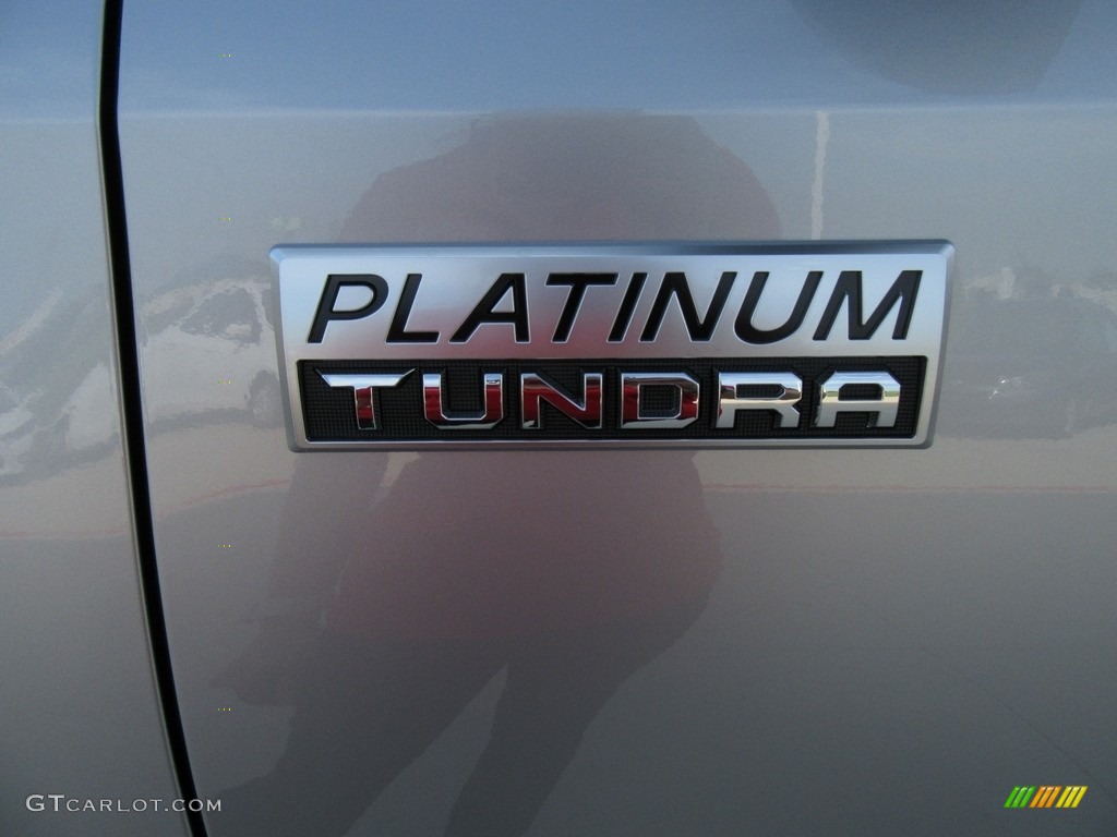 2017 Tundra Platinum CrewMax - Silver Sky Metallic / Black photo #13