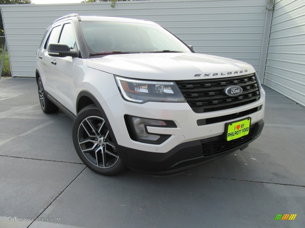 2017 Explorer Sport 4WD - White Platinum / Ebony Black photo #2