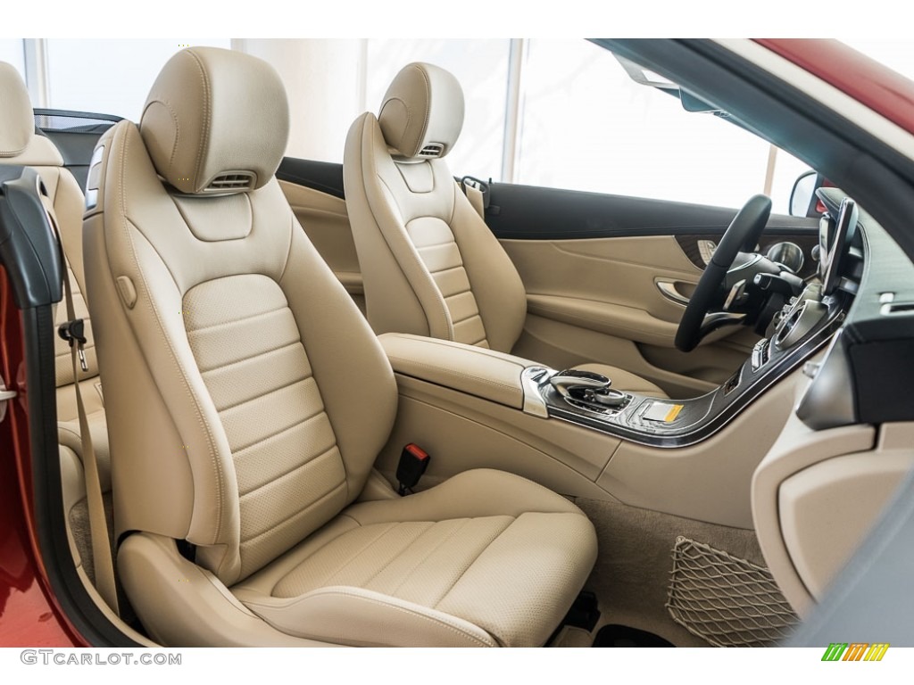 Silk Beige/Black Interior 2017 Mercedes-Benz C 300 Cabriolet Photo #116011968