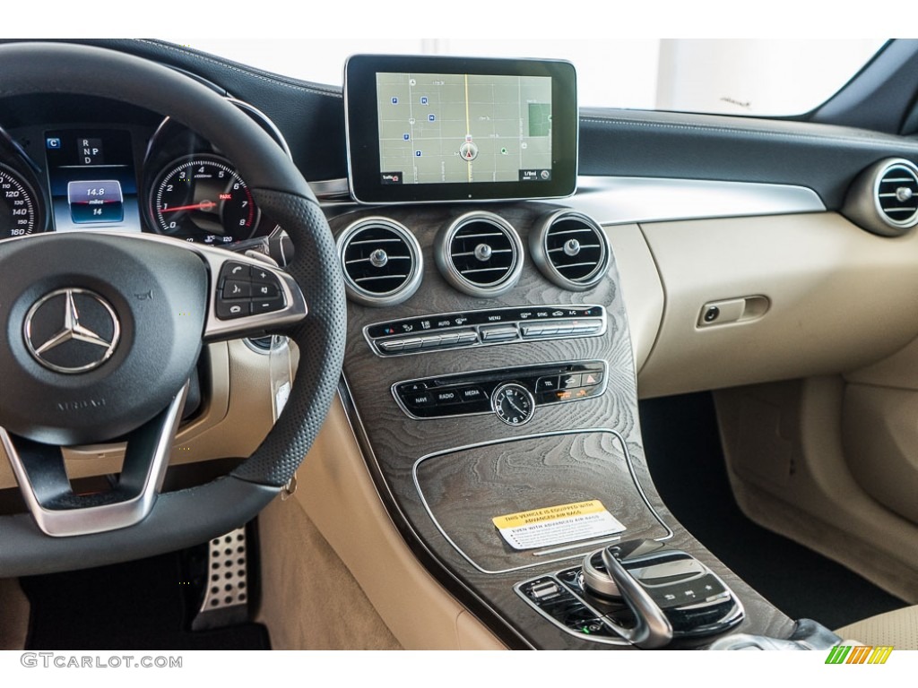 2017 Mercedes-Benz C 300 Cabriolet Silk Beige/Black Dashboard Photo #116012100