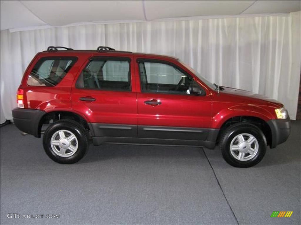 2003 Escape XLS V6 4WD - Redfire Metallic / Medium Dark Flint photo #2