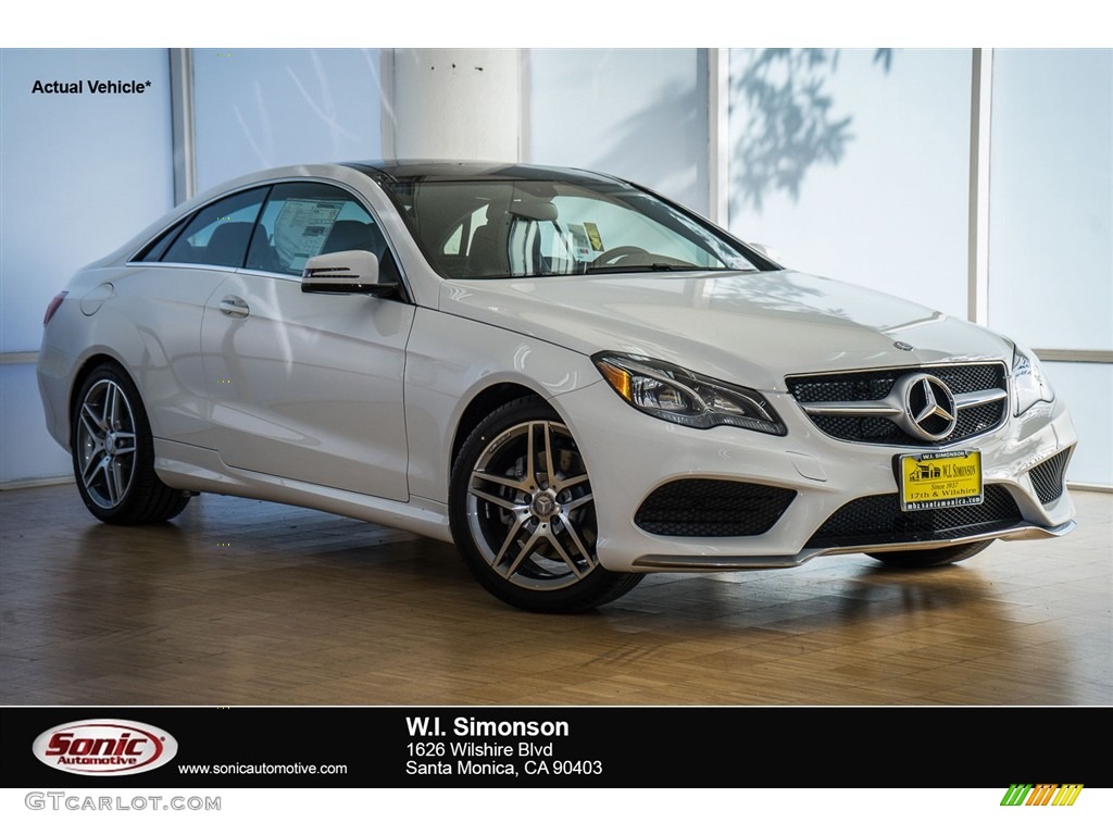 2017 E 400 Coupe - Polar White / Black photo #1