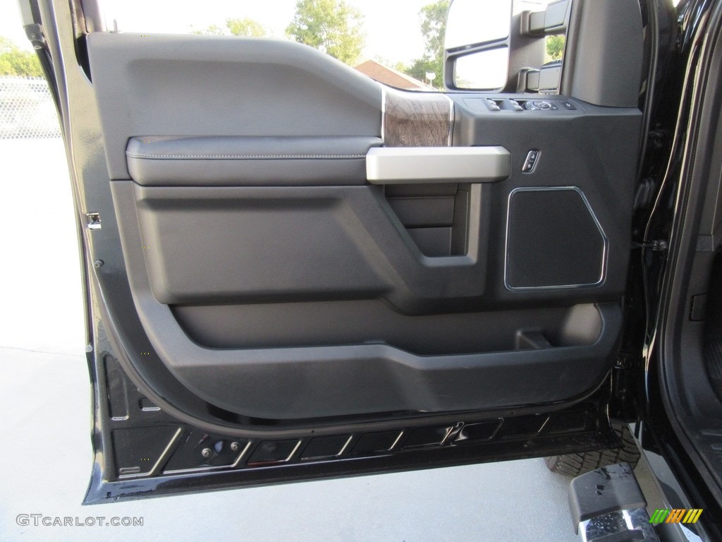 2017 Ford F250 Super Duty Lariat Crew Cab 4x4 Black Door Panel Photo #116013189