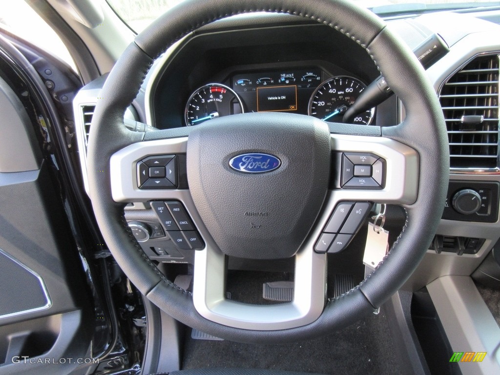 2017 Ford F250 Super Duty Lariat Crew Cab 4x4 Black Steering Wheel Photo #116013441