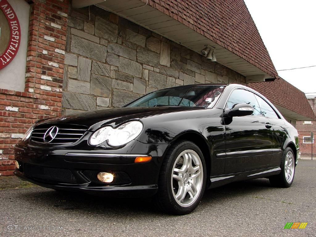 2003 CLK 55 AMG Coupe - Black / Charcoal photo #3