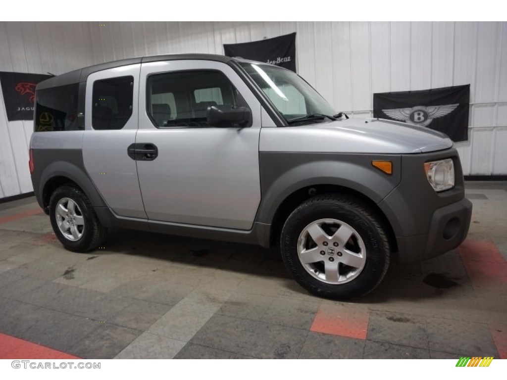 2003 Element EX AWD - Satin Silver Metallic / Black photo #6