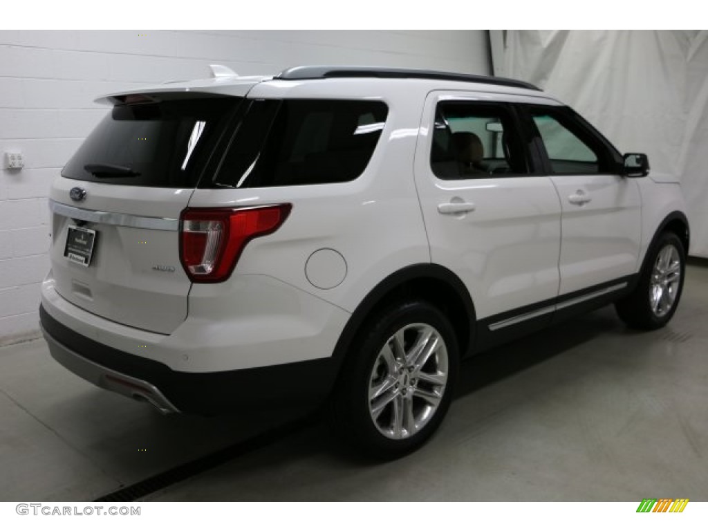 2017 Explorer XLT 4WD - White Platinum / Medium Light Camel photo #10