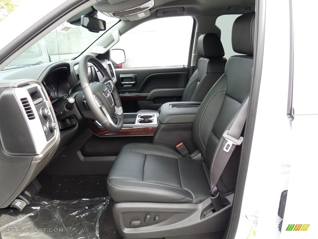 Jet Black Interior 2017 GMC Sierra 1500 SLT Double Cab 4WD Photo #116021355