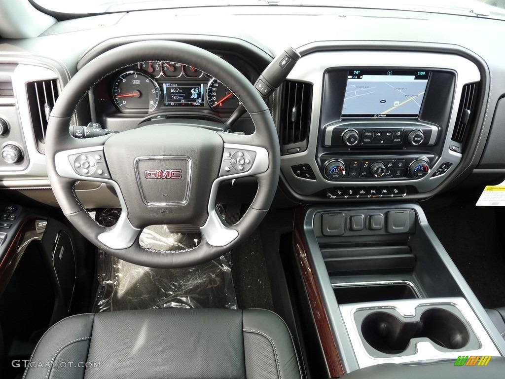 2017 GMC Sierra 1500 SLT Double Cab 4WD Jet Black Dashboard Photo #116021382