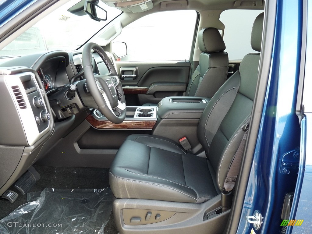 Jet Black Interior 2017 GMC Sierra 1500 SLT Double Cab 4WD Photo #116021535