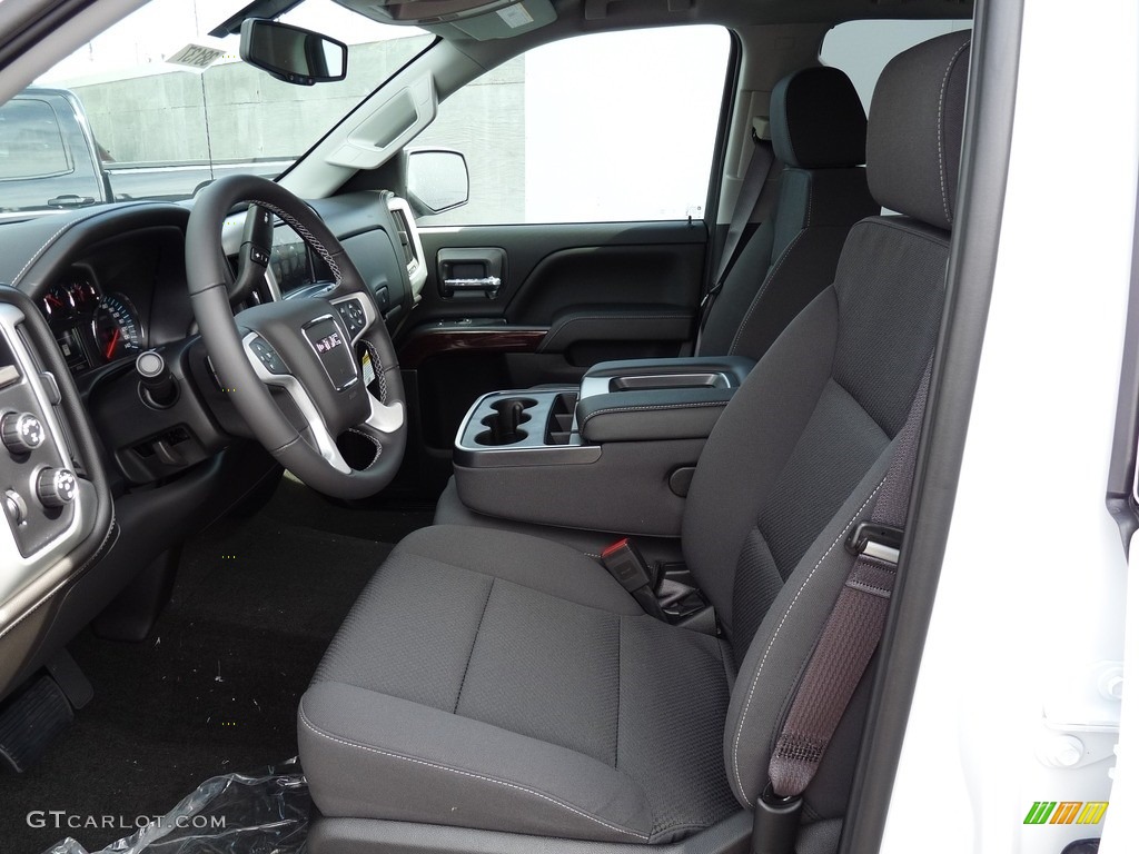 Jet Black Interior 2017 GMC Sierra 1500 SLE Double Cab 4WD Photo #116021727