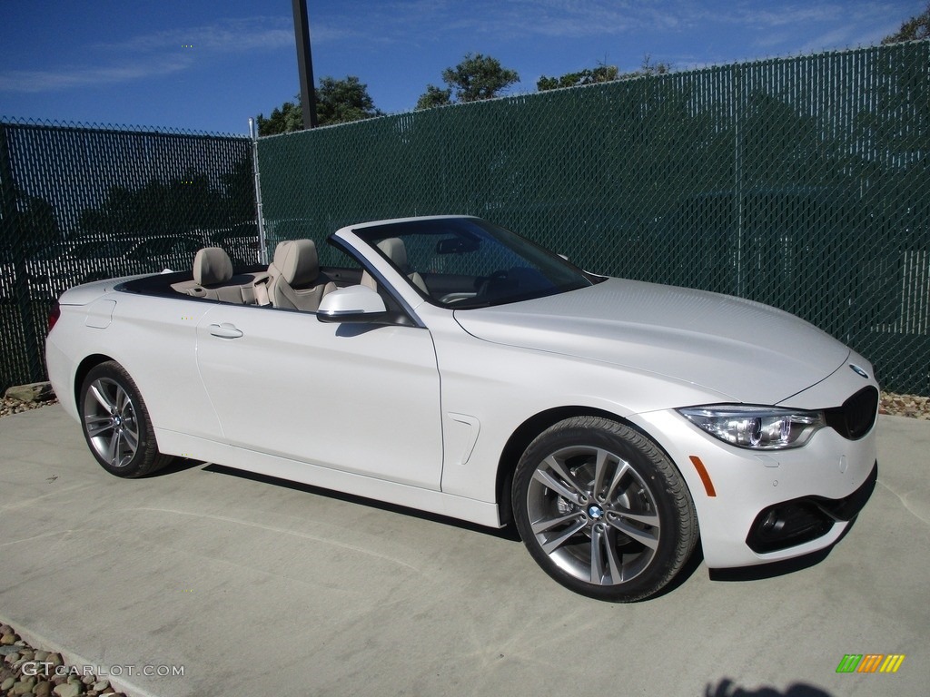 2017 4 Series 430i xDrive Convertible - Mineral White Metallic / Oyster photo #1