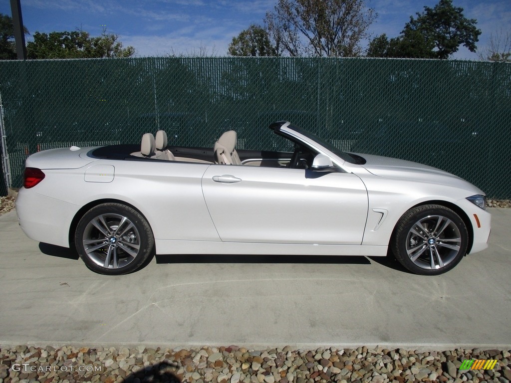 2017 4 Series 430i xDrive Convertible - Mineral White Metallic / Oyster photo #2