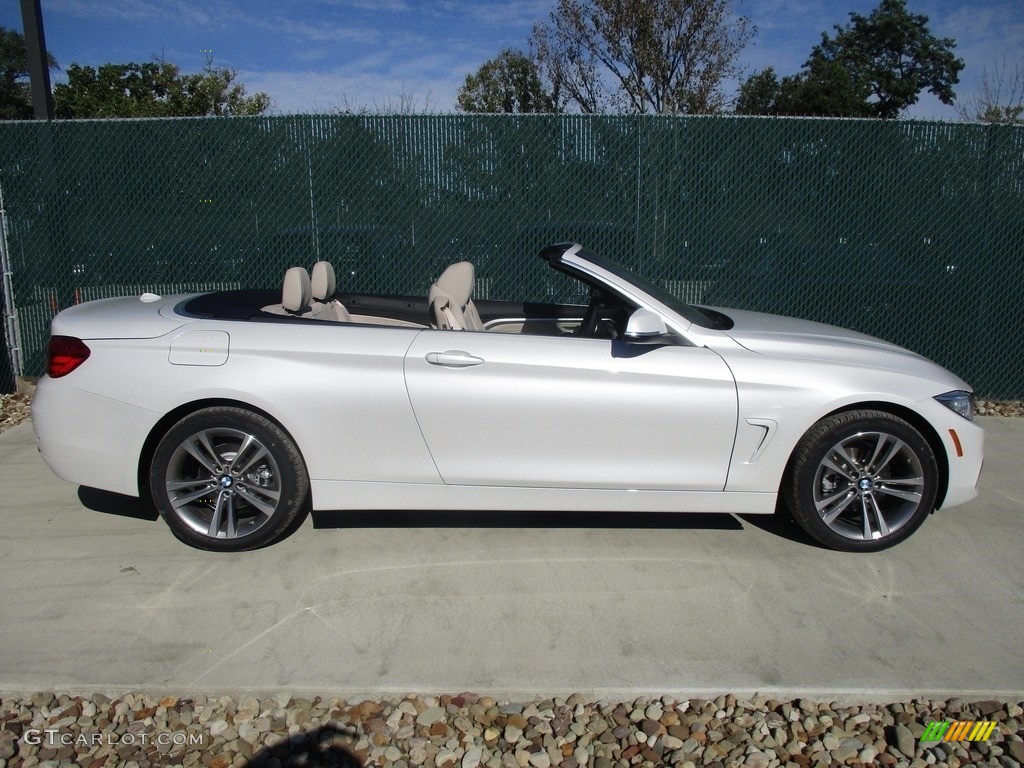 Mineral White Metallic 2017 BMW 4 Series 430i xDrive Convertible Exterior Photo #116023668