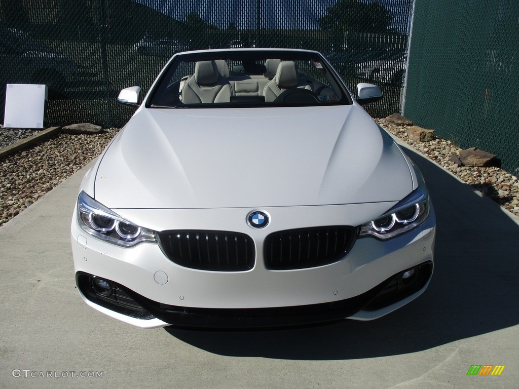 2017 4 Series 430i xDrive Convertible - Mineral White Metallic / Oyster photo #6